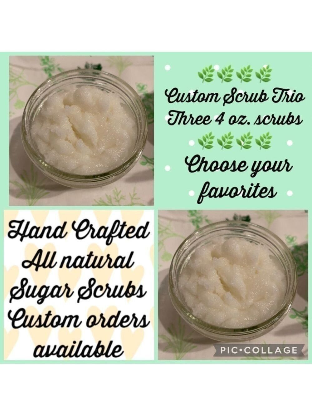 Hand Crafted Three 4 oz Scrubs Custom Trio